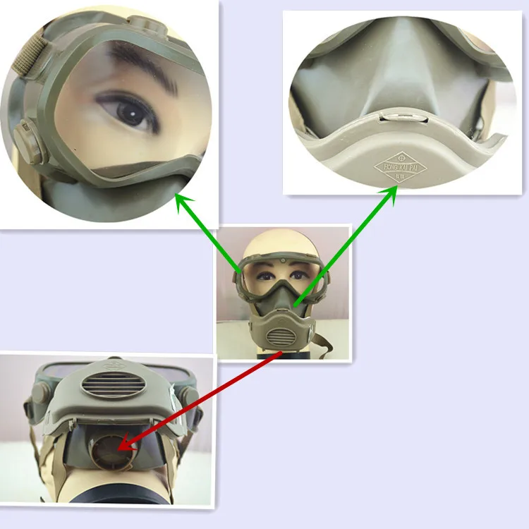 Высоко Качественные маски противогаз практические сиамские сварочная маска респиратор костюм коричневый полный респиратор