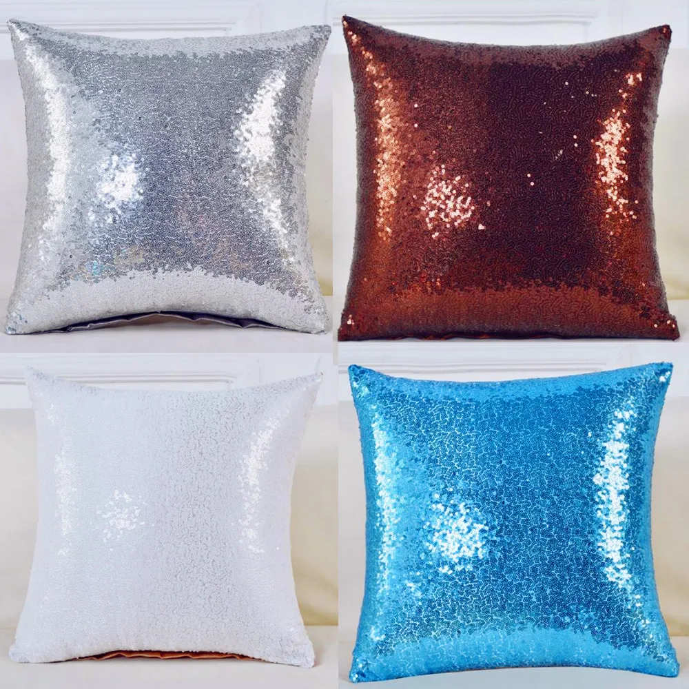 New Modern Cuchion Covers with Sequin Glitter Pillow Cover Decorative Case Sofa Car Home Decor 4
