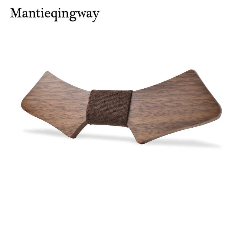 Mantieqingway Геометрия деревянный галстук бабочка для мужчин Artisnal Галстуки 3D