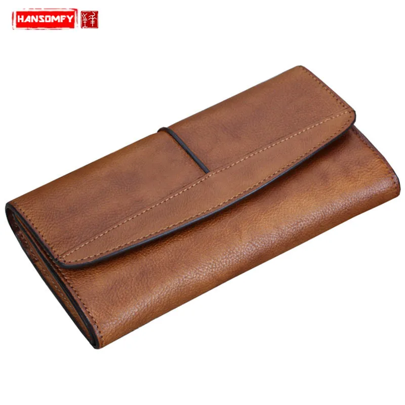Men and Women Handmade Leather Card Holder Business Card Case Credit Card Wallet English Bridle Leather Flap Wallet