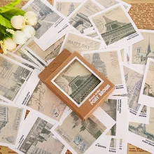 40 шт./кор. ретро Европа пейзаж мини-открытка Почтовые открытки на день рождения с буквенным принтом конверт подарочный набор карт открытка