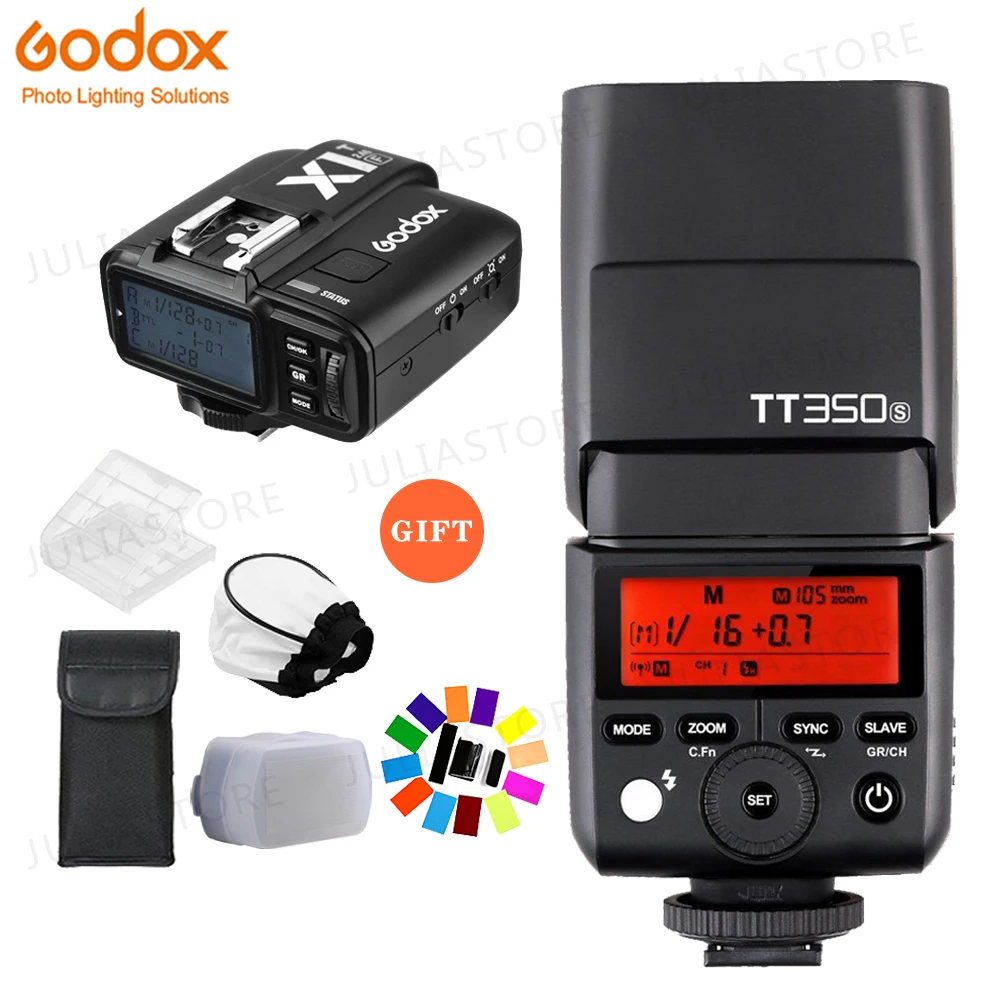 

Godox TT350S TTL tt350 Mini flash 2.4g wireless 1/8000s hss speedlite TT350S+X1TS trigger for Sony A77II A7RII A7R a6000 a650