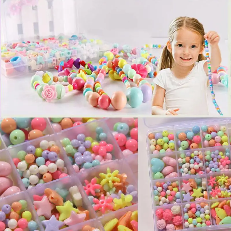 

Children Handmade DIY Corrected Amblyopia Toys for Children Early Educational Toy Bracelet Necklace Jewelry Beads Accessories