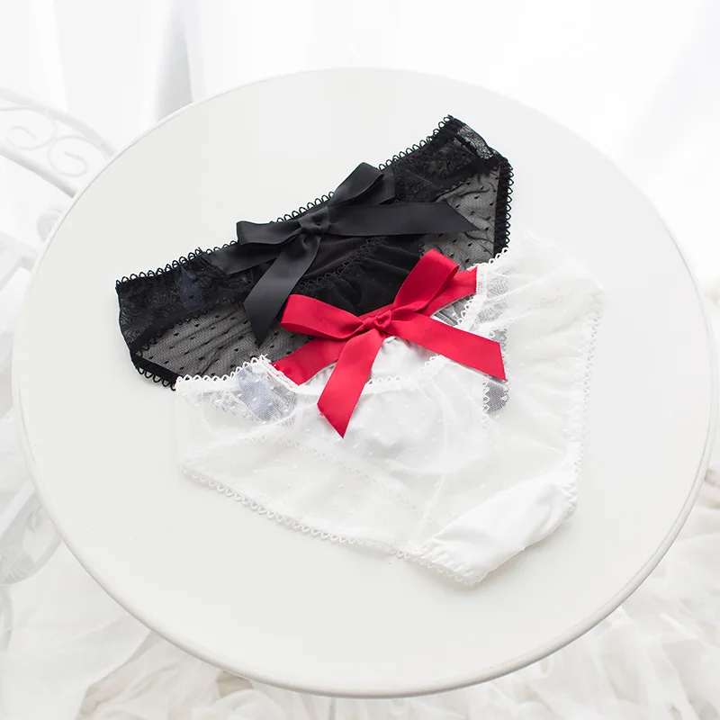 

underwear Venus yarn wave hollow ribbon bow girl lovely soft majtki damskie tanga mujer thongs seamless panties culotte strings