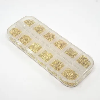 

1 box 12 Grids Diy Jewelry Handmade Findings,Jump Rings,Split Rings For Fashion Bracelets,necklaces Making,4-10mm per Box Mixed