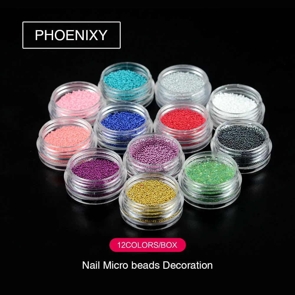 1 Set Caviar Nail Art Bead Rhinestone for Nails Micro Nai Crystal Ball