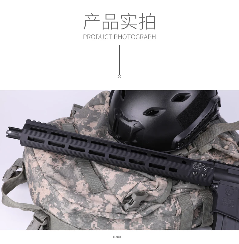 Rail para Scope M-lok Airsoft Handguard Free Float Picatinny Alg v1 v2 Roxo Preto Bronzeado Mount 12 13 15 Ar15 m4 10 Handguard Free Float Handguard Picatinny ALG V1