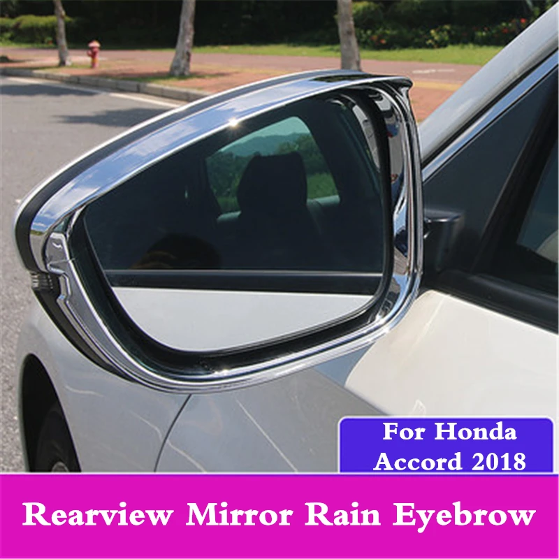 ABS chrome Car Back Rearview mirror rain eyebrow visor cover Rain Shade
