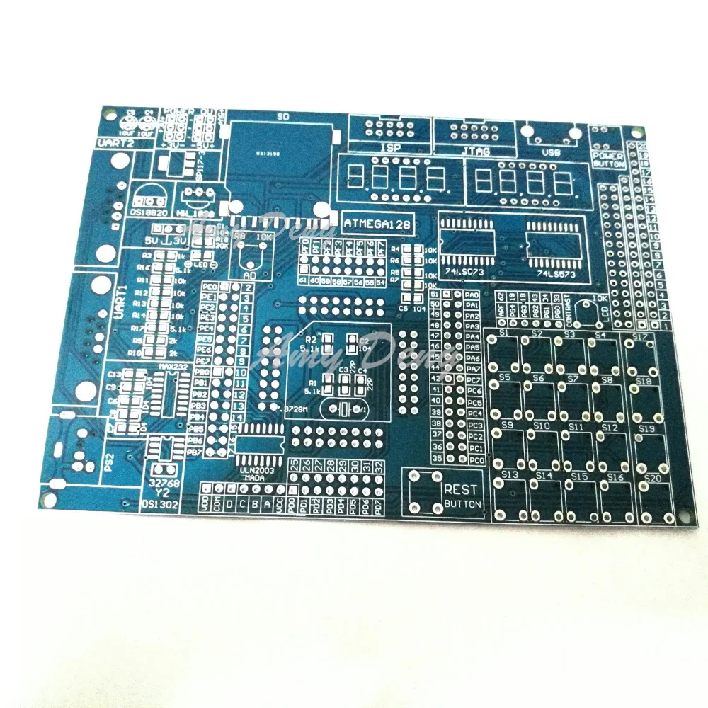 

2pcs/lot ATMEGA128 development board test board empty plate SMD components soldered contact plate empty PCB board