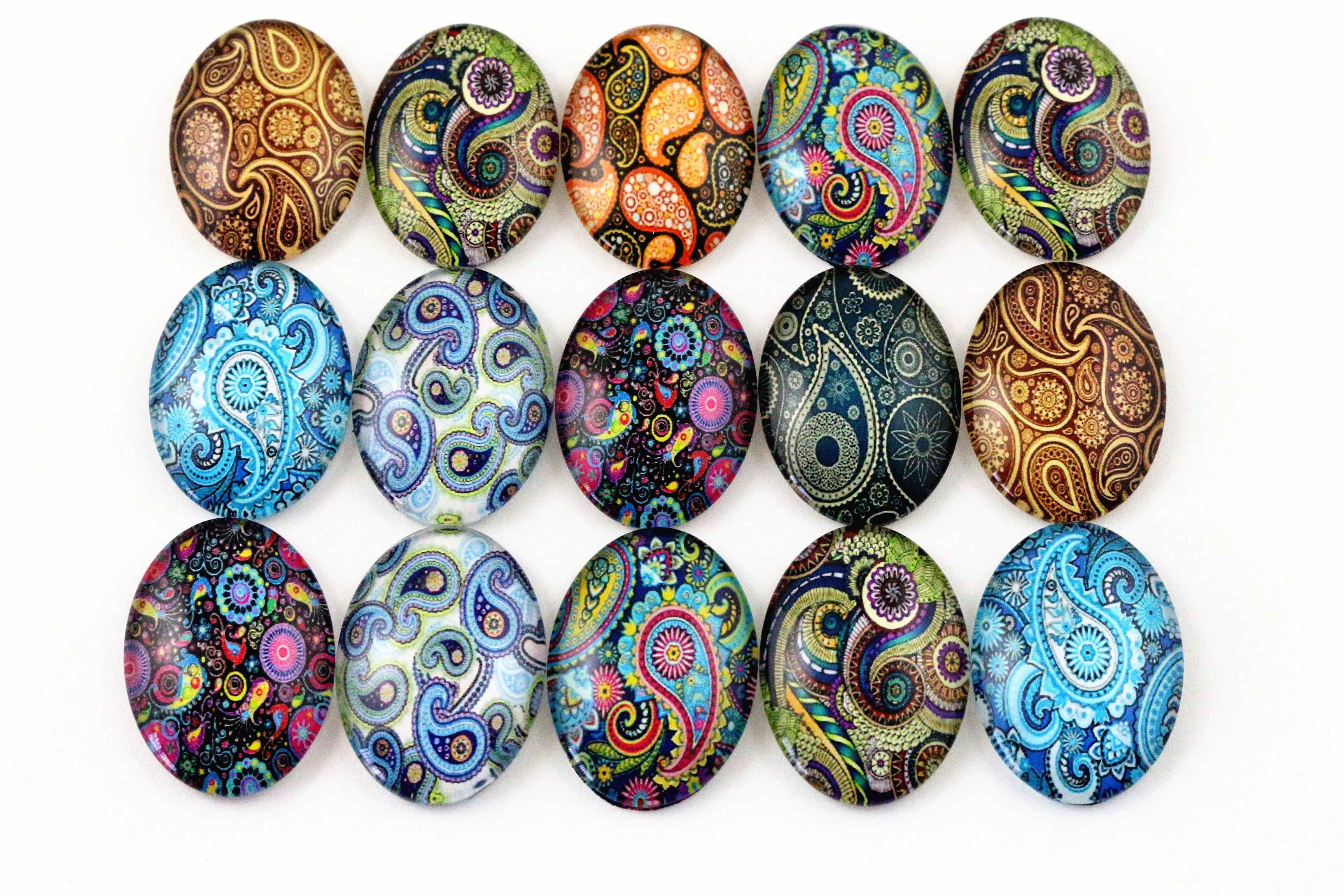 10pcs 18x25mm Mixed Handmade Photo Glass Cabochons (I6 31)-in Jewelry