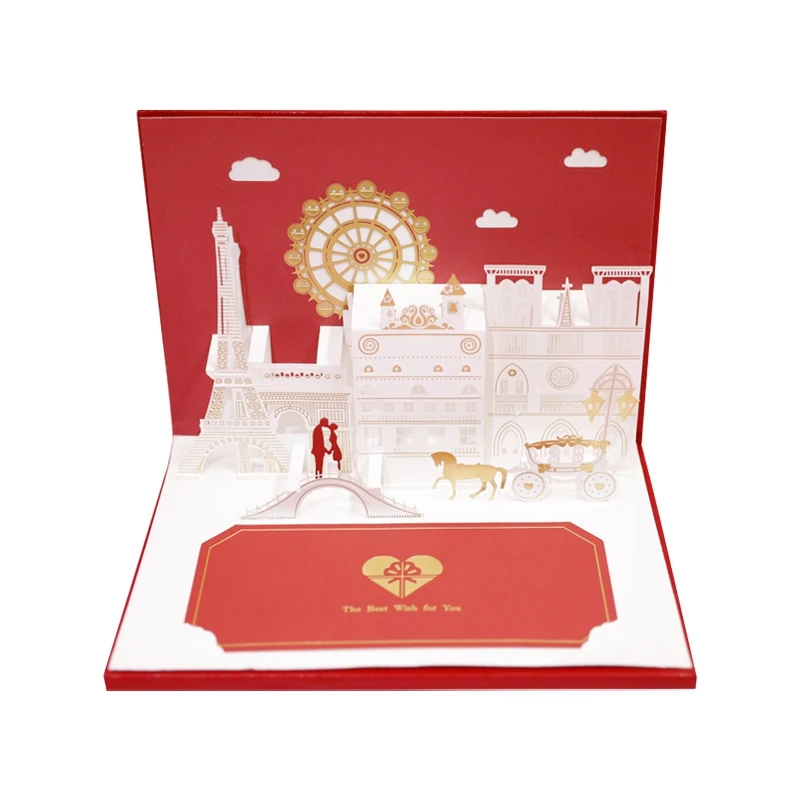 

Recordable 3D Card Birthday Best Wishes For Piano Music Stereo Paper Postcards Pop Up Tickets Valentine's Day Cards Invitations