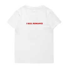 Летняя стильная футболка с круглым вырезом и принтом «i kill romance» в стиле winner JinWoo, простая свободная футболка унисекс с короткими рукавами, 5 цветов