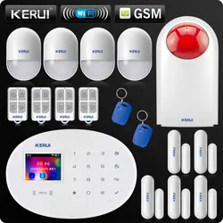 KERUI W20 новая модель Беспроводной 2,4 дюймовый сенсорный Панель Wi-Fi GSM охранной сигнализации Системы приложение движения PIR Siren Rfid Управление