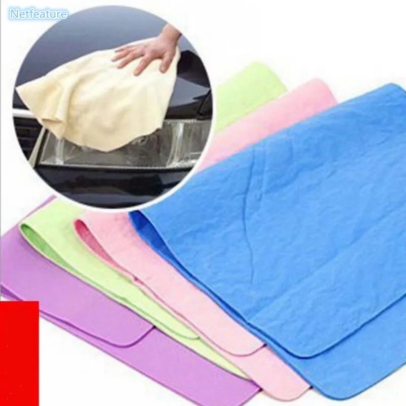 

High Quailty Multipurpose Synthetic PVA Deer Leather Towel Car Cleaning Wipe Towel Tableware Dry Water Cloth Pet Absorbent Towel