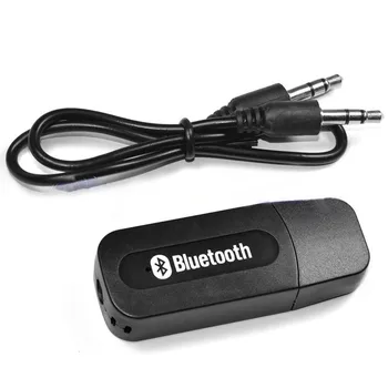 

Top quality 3.5mm USB Wireless Bluetooth Music Receiver Audio Car Handsfree Receiver Adapter For Mobile Phone without package