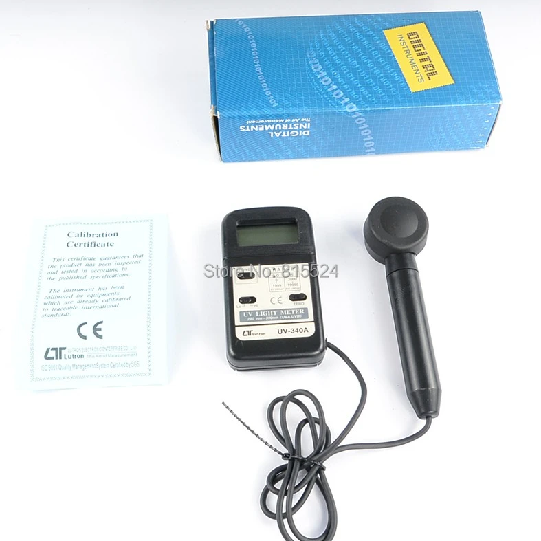 0-1999uW/cm2, 2000-19990uW/cm2, 290-390nm(UVA, UVB), Lutron УФ-счетчик UV-340A