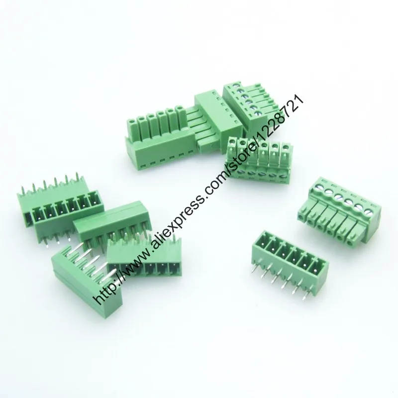 10Sets 3.5mm Pitch PCB Pluggable Terminal Blocks plug and socket pcb