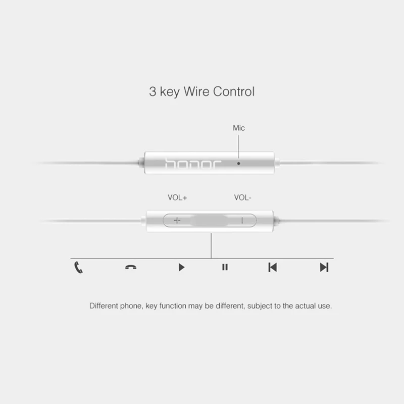 Honor AM115 наушники-вкладыши с дистанционным управлением длина кабеля 1,1 метров для huawei P9 p10 Mate9 Honor 8 смартфон