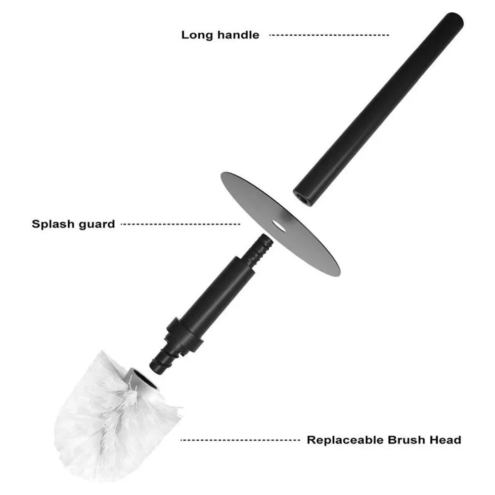 Billig BIFI Wc bürste und Halter Set, Wc Schüssel Pinsel mit Halter Schwarz für Badezimmer, moderne Design Wc Pinsel mit Deckel Longe