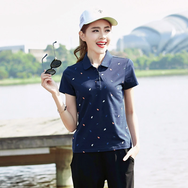 denim polo outfit female