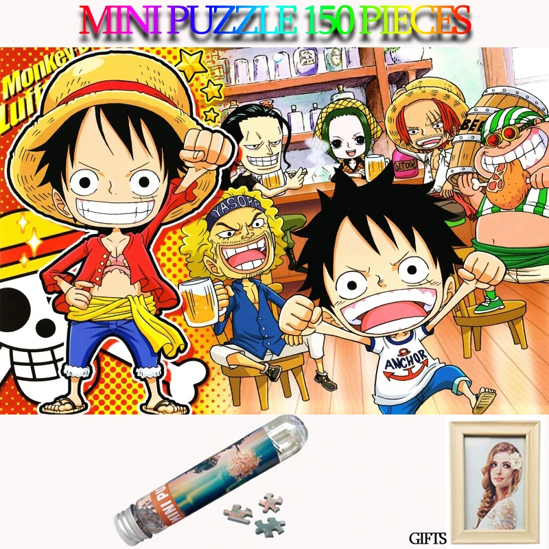 

MOMEMO 150 Pieces Mini Jigsaw Puzzle Test Tube Puzzle Lovely ONE PIECE Pattern Puzzles for Kids Children Adults Toys