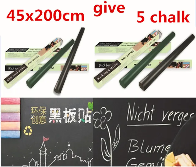 blackboard chalkboard 45x200cm white board with chalk wall sticker blackbor