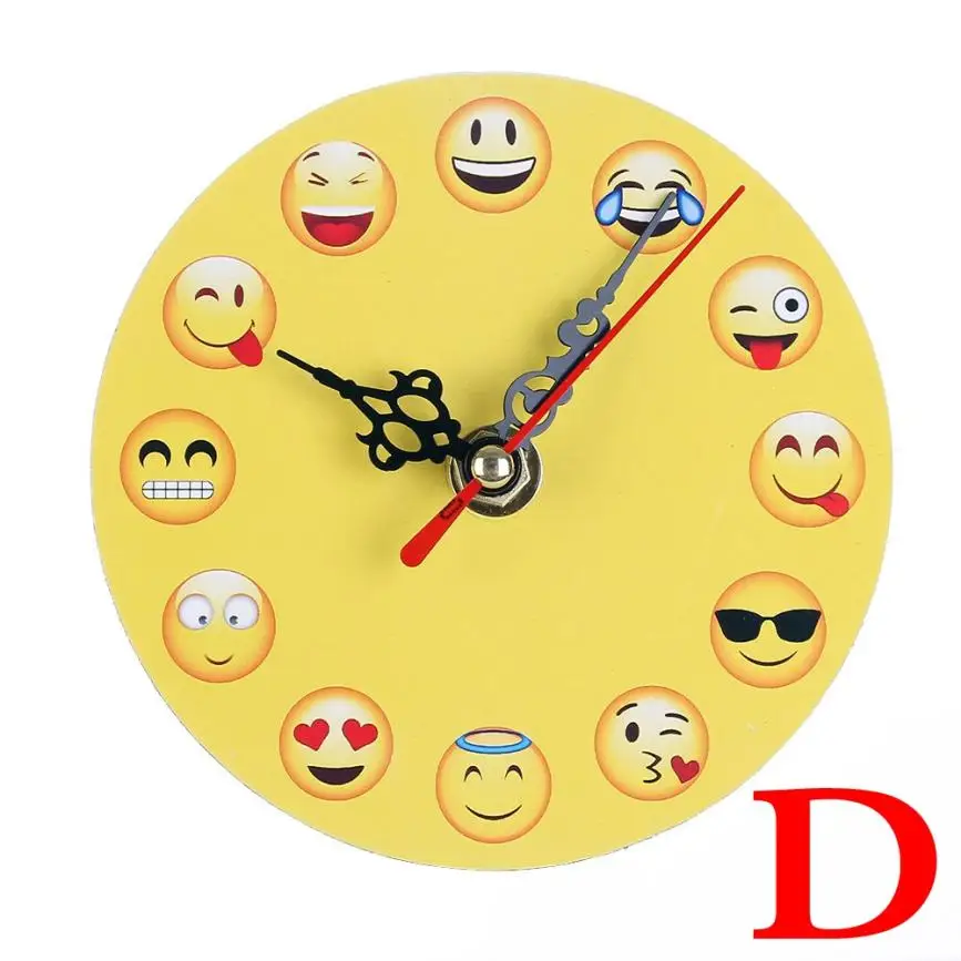 GEMIXI Silent Sweep Emoji Emoticon Bell Desk diy clock JULY 16in Alarm