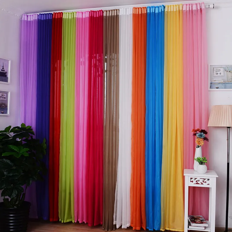 Cortinas de 15 colores para sala de estar 1 PC hogar Hotel Oficina