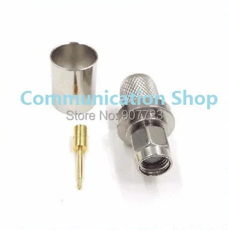 

50PC SMA Male Plug Crimp For RG8 LMR400 RG213 RG214 RG165 Cable RF Connector
