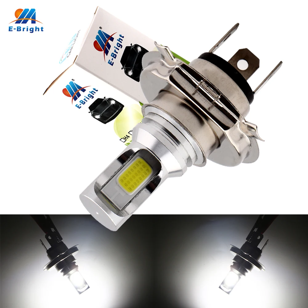 

1Piece LED Fog Light Headlamp H4 COB Chips 48 SMD Silver Housing Fog Lamp Headlights 12V 24V DC White 1650 Lumens
