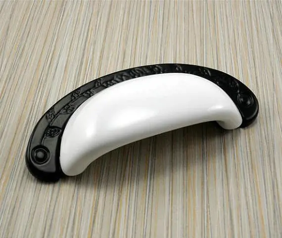 3 4 96 Mm Black White Dresser Drawer Pulls Handles Ceramic 3 4 96 Mm Black White Dresser Drawer Pulls Handles Ceramic Cabinet