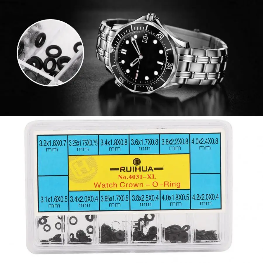 

Mini Watch Crown Rubber O-Shape Waterproof Pack Of Seal Ring Wristwatch Accessory Watch Tools For Watchmaker High Quality