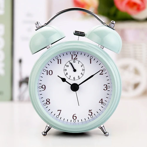 Snooze function Детский мультфильм спальня простой прикроватный для мужчин и женщин немой машины супер большой колокольчик маленький будильник милый будильник - Цвет: Snooze function