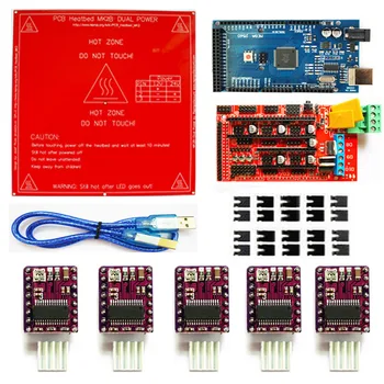 

Mega 2560 R3 for arduino + 1pcs RAMPS 1.4 Controller+ 5pcs DRV8825 Stepper Driver Module+1pcs PCB Heatbed MK2B 3D Printer kit