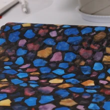 SUNICE 45 x 200 cm Privacy Solar Window Film Static Non-adhesive Stained Pattern Home Glass Decorative Sun Blocking Film