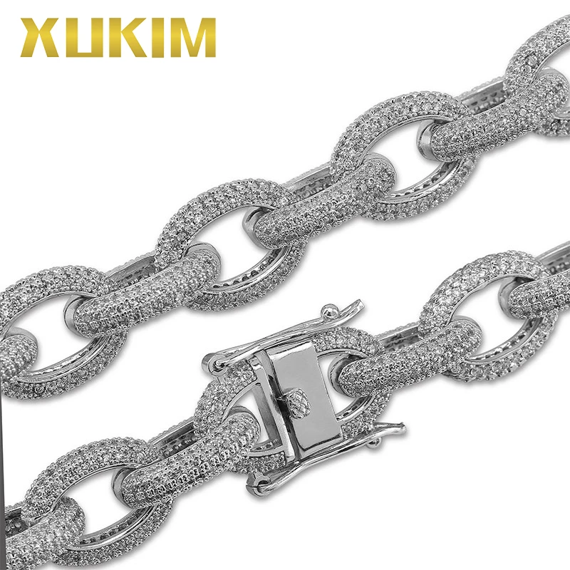 Ожерелье Xukim овальная витая цепь золотого/серебряного цвета с микро покрытием в
