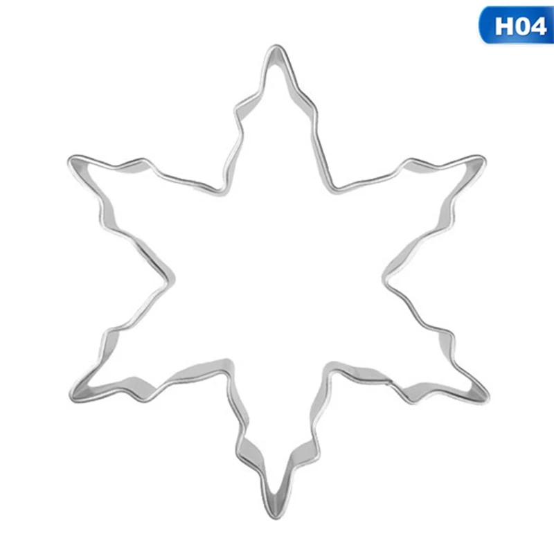 

Christmas Cookie Cutter Stainless Steel Cut Candy Biscuit Mold Cooking Tools Christmas Theme Metal Cutters Mould Snowflake Snowm