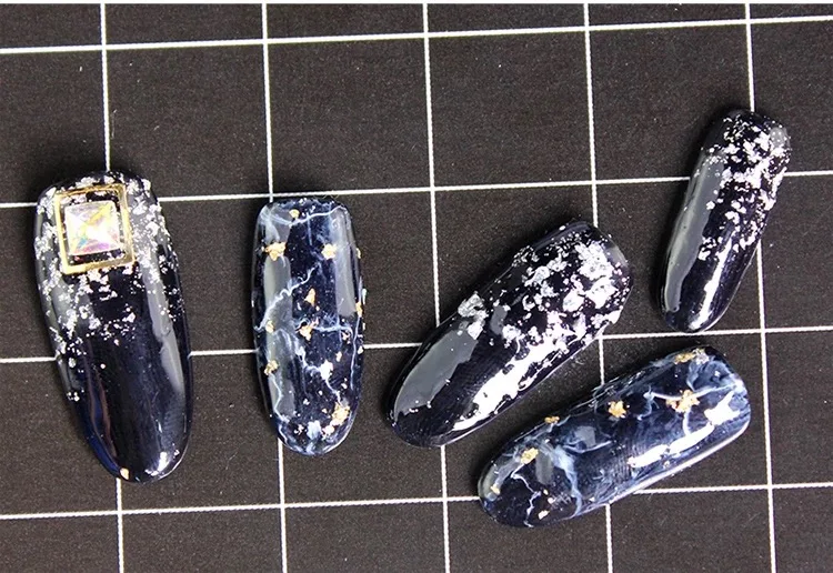 12 шт Золото Серебро неправильная алюминиевая фольга дизайн ногтей стикер 3D Блеск DIY Маникюр УФ гель лак для Ногтей Пигменты для украшения