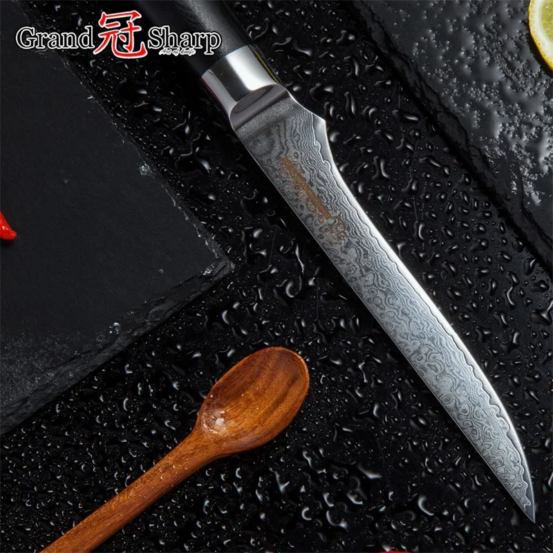 5,9 ''нож-топорик дамасский кухонный нож VG10 японский дамасский стальной кухонные ножи инструменты для приготовления пищи Подарочная коробка Grandsharp
