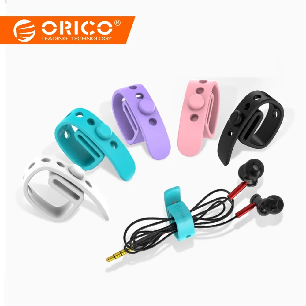 

ORICO 5PCS/10PCS Cable Winder Silicone Cable Organizer Wire Wrapped Cord Line Storage Holder for iPhone Samsung Earphone MP4