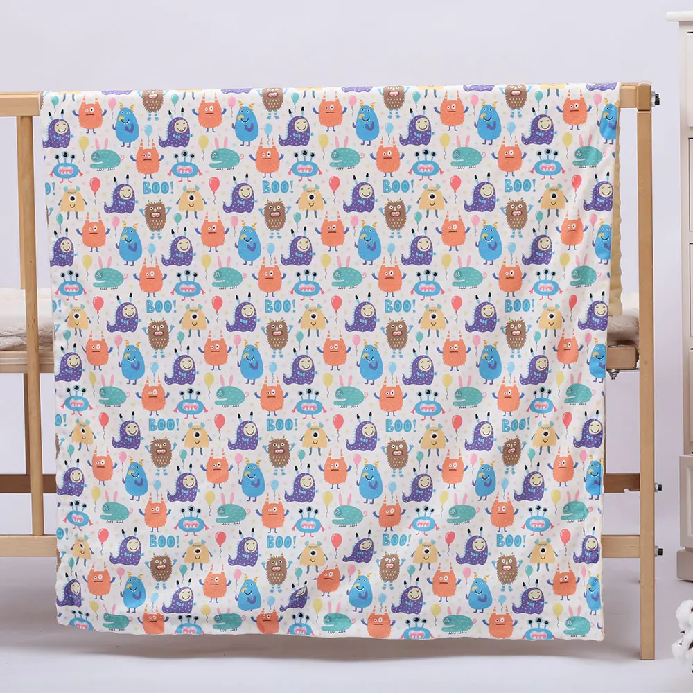 

Cartoon Animal Printing Baby Boy Blankets Double Layer Infant Swaddle Bebe Envelope Stroller Wrap Newborn Baby Bedding Blanket