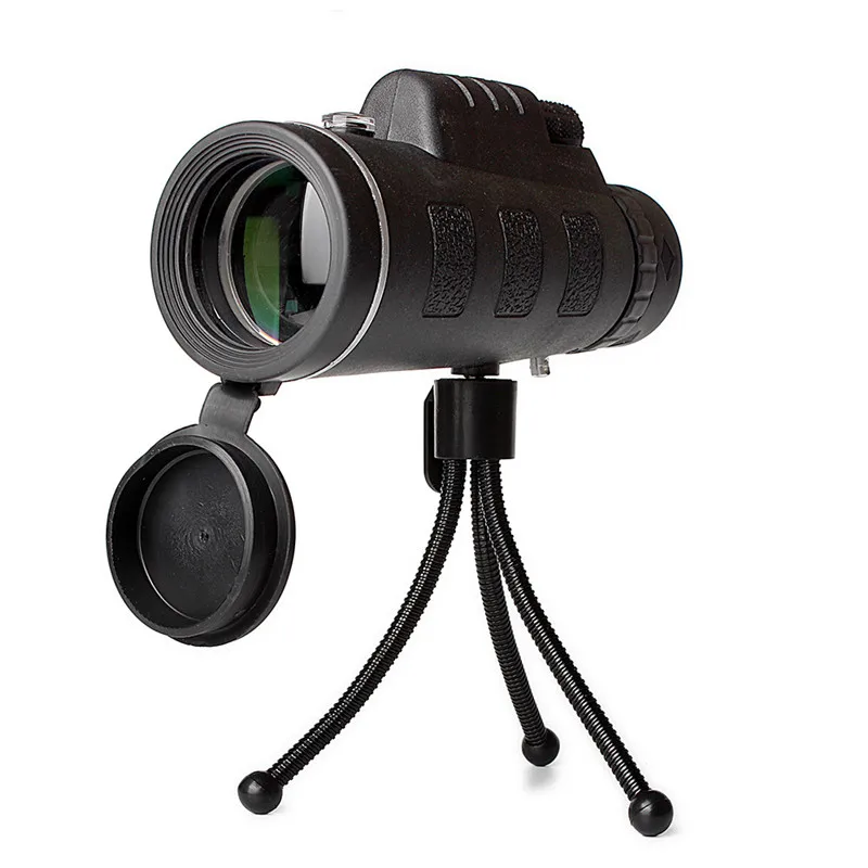 

40x 60 HD Outdoor Waterproof Monocular Zoom Telescope Phone Telephoto Lens with Phone Holder and Tripod