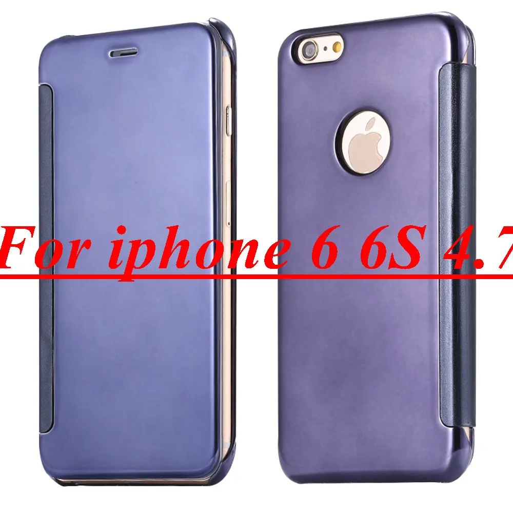 Royalblue for 6 Лидер продаж, чехол для Apple iPhone 6 plus 6s 5s, умный защитный чехол для сна, прозрачный УФ-отражатель, кожаный чехол Filp - Цвет: Royalblue for 6