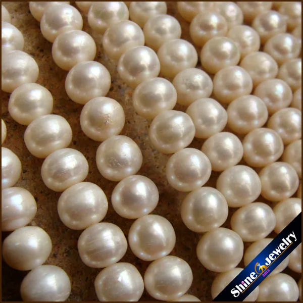 Низкая цена 7-8 мм круглый натуральный жемчуг Свободные пресноводные жемчужины нити 1" для жемчужное ожерелье для женщин& Свадебные ювелирные изделия изготовление BZ11