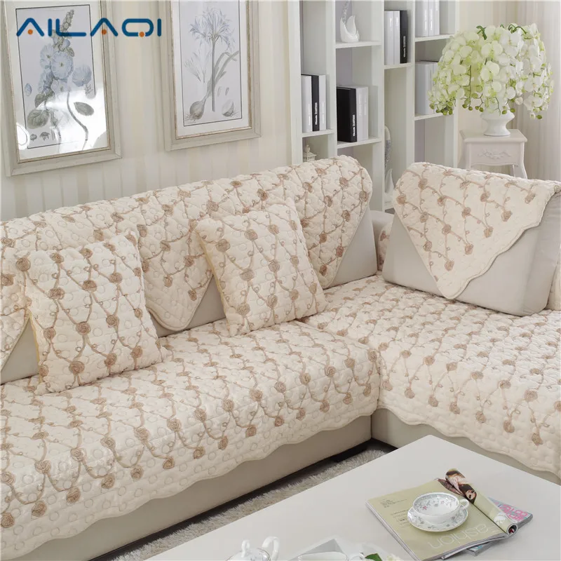 Buy AILAQI Modern winter thick plush sofa mat simple