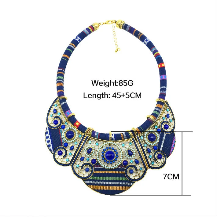 Горячее предложение, новинка, женское модное богемное ожерелье и подвески, современный хиппи, морской синий, большое имя, колье, ожерелье, этническое, этническое, boho mujer