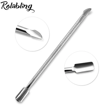 

Rolabling 10pcs/set Stainless Steel Cuticle Spoon Pusher Leftover Skin Remover Manicure Cuticle Pusher Remover Nail Care Tools