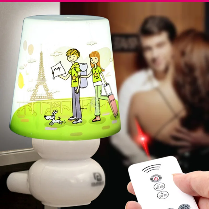 

Novelty LED Night Light Remote control dimmer Baby Bedroom Lamp Timing switch Indoor Lighting Wall Romantic Birthday gift