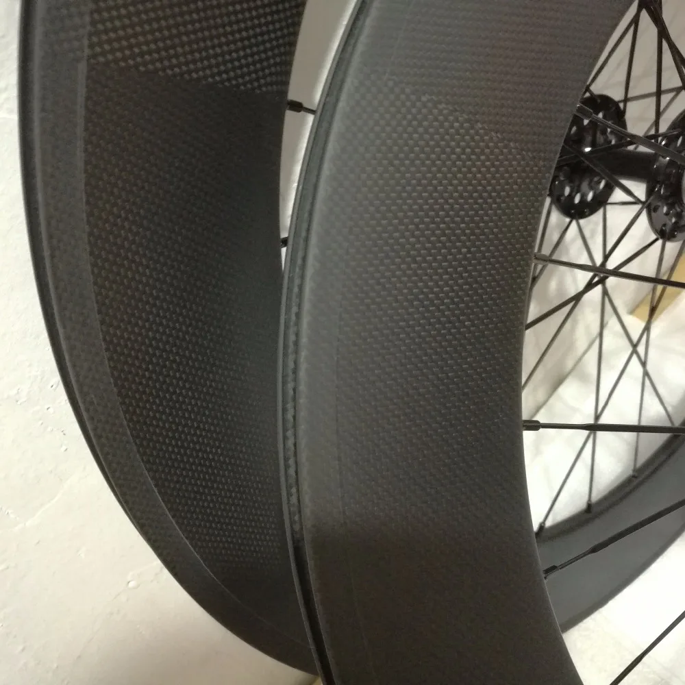 Cheap Fatory Cheap Carbon Fixed Gear Track Wheel 88MM Clincher or Tubular Wheels Carbon Track and Field Bicycle Wheel 5