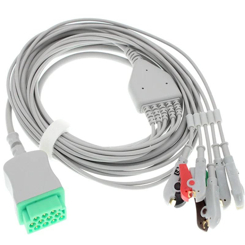 Используется для 11pin GE Marquette Patient ЭКГ монитор с 5 свинцовым кабелем и Leadwire Dash